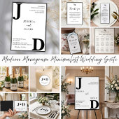 Minimalistisch Trouw Retouradres Label Monogram 