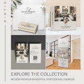 Moderne Monogram Foto QR Professioneel Bedrijf Flyer