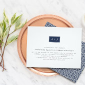 Moderne Monogram bruiloft uitnodiging | leisteen