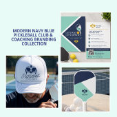 Moderne Navy Mint Pickleball Club Coachlessen Spandoek