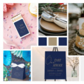 Elegante marine op een dag weg huwelijksfeest op m wijn etiket