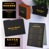 Professionele Eenvoudige Moderne Neon Sinaasappel  Visitekaartje