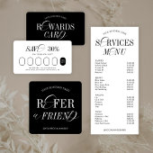 Elegant Eenvoudig Zwart & Wit Nostalgisch Haar Sch Visitekaartje