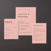 Peach Minimalist First Names Wrap Around Address  (Personaliseer de collectie van deze zelfstandige maker.)