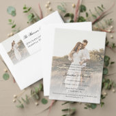 Moderne foto en overlay bruiloft Folie uitnodiging (Personaliseer deze collectie van deze onafhankelijke maker. Test)