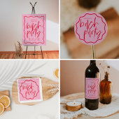 golvend Lijst rood en roze vrijgezellenspel Servet