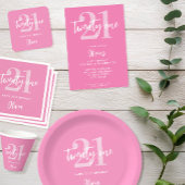 Moderne roze legant 21ste verjaardag papieren bekers