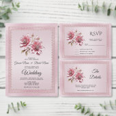 Modern roze bloemen papier Bord (Personaliseer de collectie van deze zelfstandige maker.)