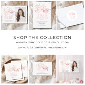 Modern Pink Gold 2026 Grad Party  Kaart