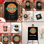 Modern Pizza Party Baby shower Ronde Sticker