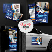 Moderne loodgietersinstallatie Blauw Sinaasappel Visitekaartje