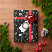 Elegante rood & wit script typografie kerst cadeaulabel (Personaliseer de collectie van deze zelfstandige maker.)