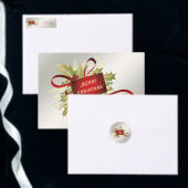 Modern rood kerstvakantie weefsel papier