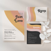 Modern Retro 70's regenboog | Onverwachte hashtag Poster
