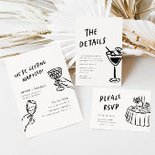 Retro Fun zijn en haar handtekening Drink bruiloft Poster