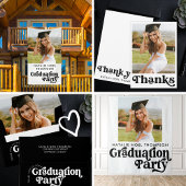 Moderne Retro Foto Moderne Groovy Graduation Party Spandoek