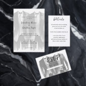 Gay bruiloft twee bruidegoms in pakken en Stropdas Kaart (Personaliseer de collectie van deze zelfstandige maker.)