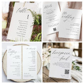Moderne Elegant Calligraphy Wedding Reception Kaar Informatiekaartje
