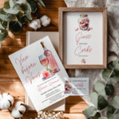 Moderne Rosé Wijn Vino Before Vows Bruidsfeest Kaart