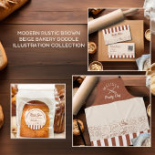 Moderne Klassieke Bruin Beige Bakkerij Shop Visitekaartje