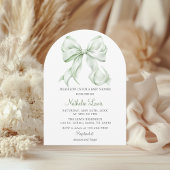 Elegant Sage Green Bow Baby shower Papieren Bordje