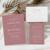 Modern Script Dusty Roos bruiloft envelop afdichti Ronde Sticker