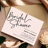 Modern Script blush Handgeschreven Vrijgezellenfee Papieren Bordje