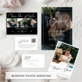 De moderne foto van de begroting transparante trou flyer