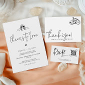 Modern Script Typography | Joyful Arch Wedding Kaart