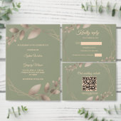 Modern Eenvoudig botanisch elegant salie groen gou Sleutelhanger (Personaliseer de collectie van deze zelfstandige maker.)