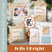 Jolly en Bright Fun Bold Stripes Kerstmis Klein Cadeauzakje