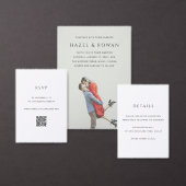 Hazel foto moderne bruiloft folie uitnodiging (Personaliseer de collectie van deze zelfstandige maker.)
