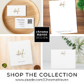 Elegant Modern Witgoud Schrift Monogram Post-it® Notes