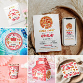 Moderne Slice Baby Pizza 1e verjaardag Papieren Bordje