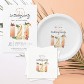 Moderne zomer cocktails 21e verjaardagsfeest bedankdoosjes