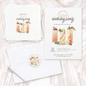 Moderne zomer cocktails 30e verjaardag feest bedankdoosjes