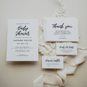 Moderne typografie-Baby shower Bedankkaart