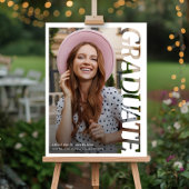 Modern Typography Graduate 4 Photo Collage Kaart