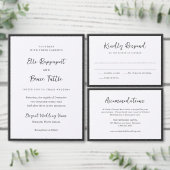 Elle Simple Modern Wedding Save the Date Folie Uitnodiging (Personaliseer de collectie van deze zelfstandige maker.)
