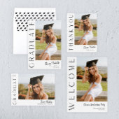 Moderne verticale foto afstudeerfeest welkom poster