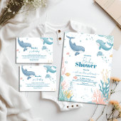 Modern Onder het Zee Gender Neutral Diapper Raffle Informatiekaartje