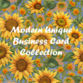Sun in Sunflower Modern Art Collectie Visitekaartje