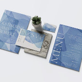 Moderne Waterverf Vormen Bruiloft All In One Uitnodiging