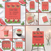 Het moderne Watermelon Splash Baby shower Kaart