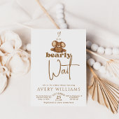 Modern Bearly Wait Baby shower Luierkrabbel Poster
