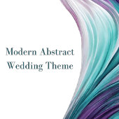 Moderne Trouw - Paars en Turkoois Kaart