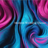 Modern Abstract-blauw en roze-bruidsmeisje- Tote Bag