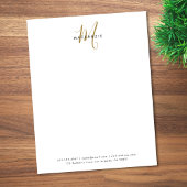 Elegante moderne gouden script monogram QR-code Visitekaartje