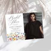 Moderne Kleurrijke Wilde Bloemen Bruiloft Feest Ronde Sticker