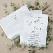 Modern Winter Forest Wedding Save the Date (Personaliseer deze collectie van deze onafhankelijke maker. Test)